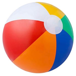 Ballon de plage coloré de 16 pouces : amusant pour les journées ensoleillées - jouet de plage, décoration de fête de piscine, jeux de plein air, été.