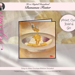 Basteln | Kunst-Hinweis-Karte | Digitaler Download | Druckbar | Sofortdownload | Starter-Nachricht & Umschlag | Öl | Bananen Pflege | MGBarr