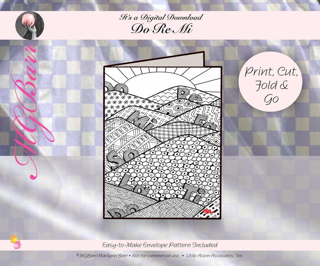 DIY | Art Note Card | Digital Download | Printable | Instant Download ...