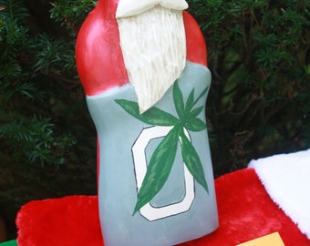 Ohio State Santa wood carving.