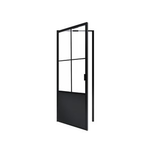 Einzeltür, Essence S, Flügeltür, Stahltür, Glastür, Türen im klassischen Stil, Innentür, Glastür, schwarze Stahltür, Schiebetür