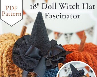 18" Doll Witch Hat Fascinator PDF Pattern and Tutorial