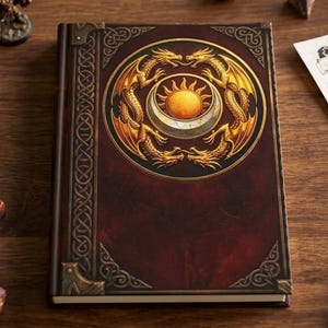 DnD Journal | DnD Campaign Notebook | Dungeon Master Gift | Fantasy Hardcover Ruled Character Notebook