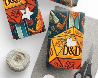 DnD Wrapping Paper | D&D Gift Wrap | Fantasy