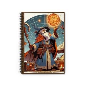 D&D Wizard Journal | DnD log | DM Notebook | Pathfinder Campaign Diary | Notes for Tabletop Roleplaying Game | &quot;The Wizard&quot;