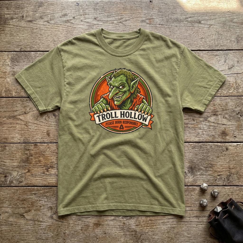 Troll Shirt, Tabletop RPG Monster Tee – D&D t-shirt for the DM