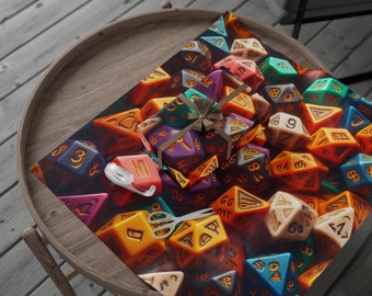 Runic D&D Dice Wrapping Paper | DnD Gift Wrap | Dungeon Master Present | Perfect for DMs GMs and players