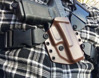 Glock 19 23 45 Kydex Chest Holster  Color Black