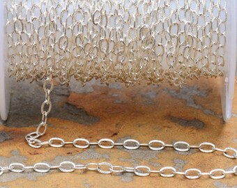 Small Etched Cable 3x1.5mm Silver Chain -  New Bulk Pricing