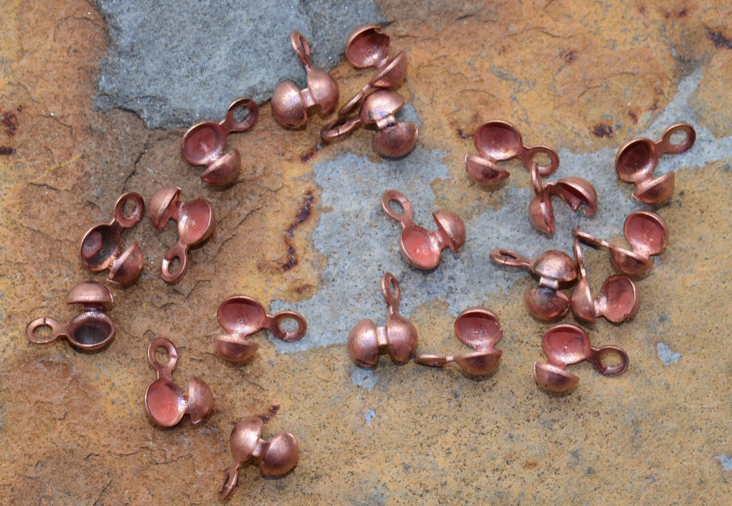 Antique Copper Ball Chain Crimp Connectors Nunn Designs Etsy