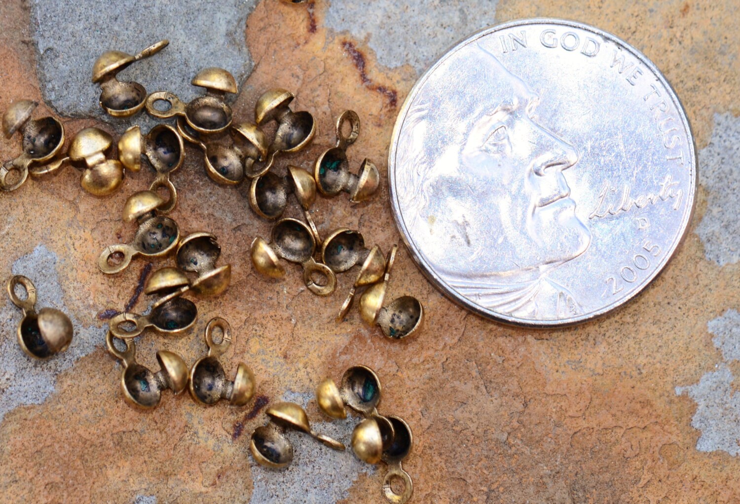 Antique Gold Ball Chain Crimp Connectors Nunn Designs Pick Etsy