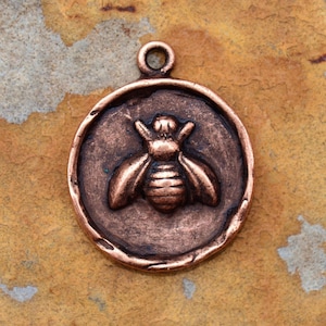 Antique Copper Bee Charm 24x20mm Nunn Designs Pick from Drop Down Menu image 2