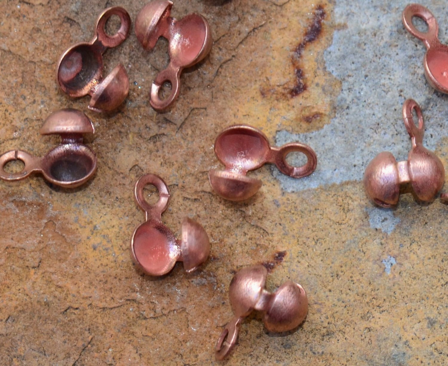 Antique Copper Ball Chain Crimp Connectors Nunn Designs Etsy