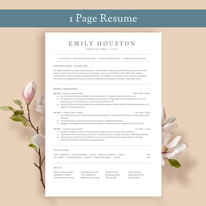 CLEAN MINIMALIST Resume Template - Google Docs, Word, Pages - Executive cv Bundle with Cover Letter and Icons Included. US letter & A4 image 3