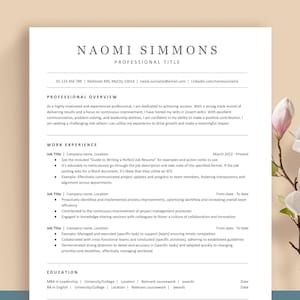 MODERN PROFESSIONAL clean resume bundle: 1-column templates in Microsoft Word, Mac Pages and Google Docs. With Cover Letter. All you need