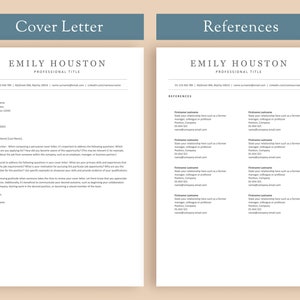 CLEAN MINIMALIST Resume Template - Google Docs, Word, Pages - Executive cv Bundle with Cover Letter and Icons Included. US letter & A4 image 5