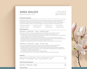 CLEAN ATS-friendly resume template bundle for Word, Pages and Google Docs. Minimalist and professional in A4 and US Letter. Standard fonts