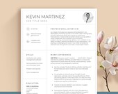 CLEAN PROFESSIONAL 2-column resume with photo. Accessible Word template, Mac Pages, and Google Doc template. Modern design CV template