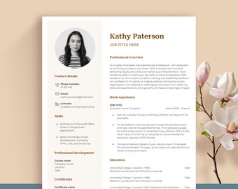 Professional resume bundle: Modern Word template, Mac Pages template, and Google Doc template designs. Easy to customize everything to suit