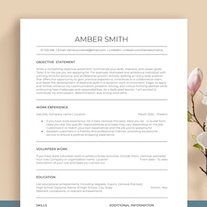 STUDENT Resume Template. Get Noticed. Easy-to-Edit CV. Google Docs, Pages and Word. Great first job resume for first time no job experience