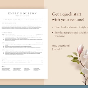 CLEAN MINIMALIST Resume Template - Google Docs, Word, Pages - Executive cv Bundle with Cover Letter and Icons Included. US letter & A4 image 10