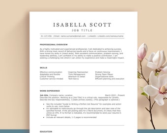 BASIC Bold ATS-Friendly Resume Templates. Stand Out. 1, 2 or more pages. Easy to edit. US letter & A4 sizes. Word, Google Doc and Mac Pages