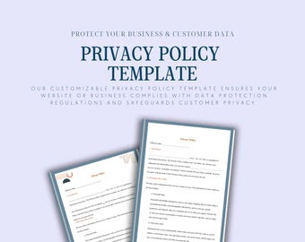 編集可能なプライバシーポリシーテンプレート | 顧客データを保護し、コンプライアンスを確保 | すぐにダウンロード