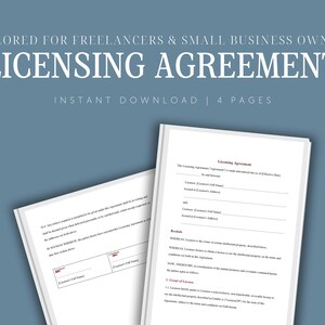 Editable Licensing Agreement Contract | Business Contract Template for ...
