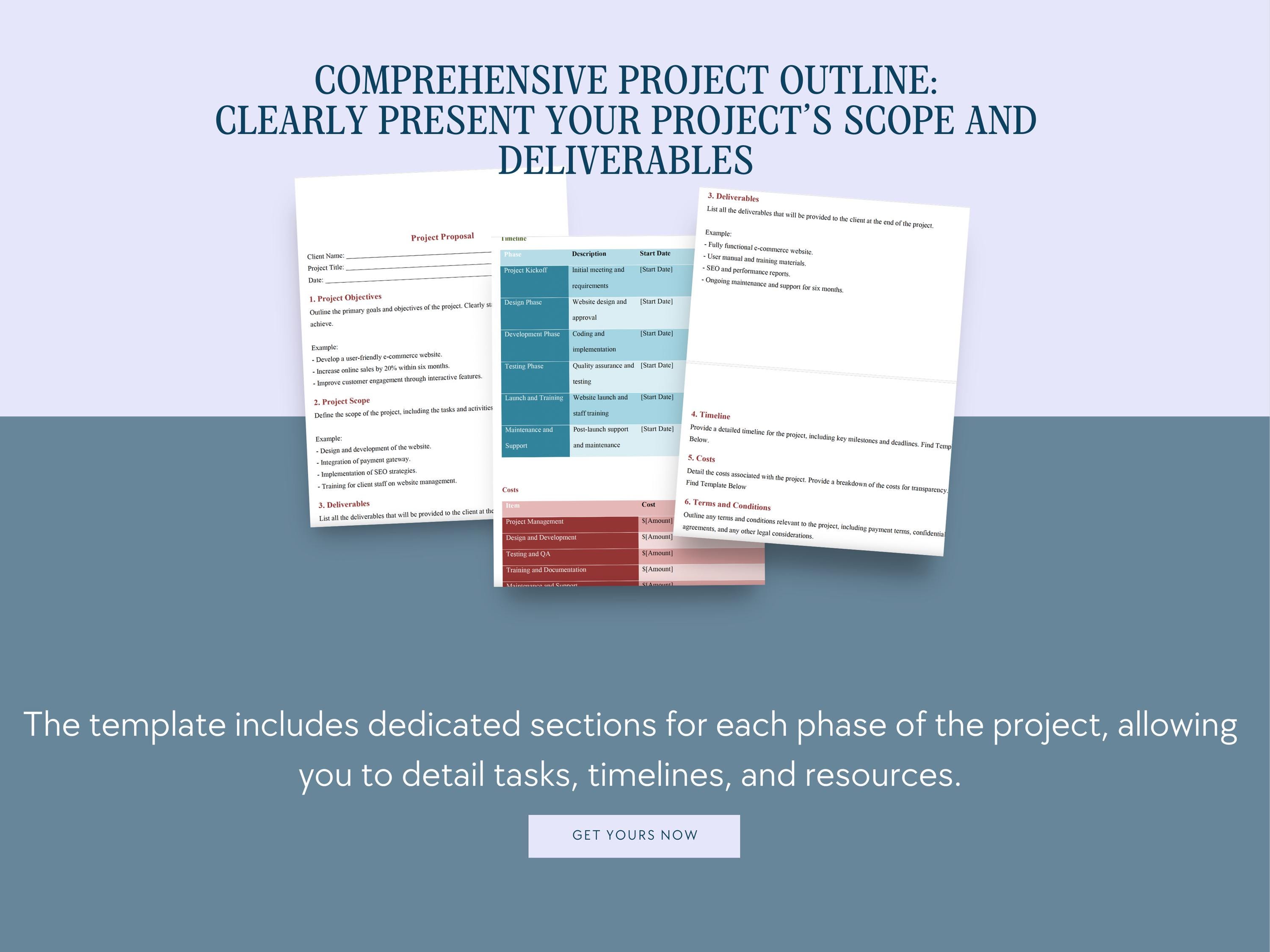 Editable Project Proposal Template | Customizable Business Proposal for ...