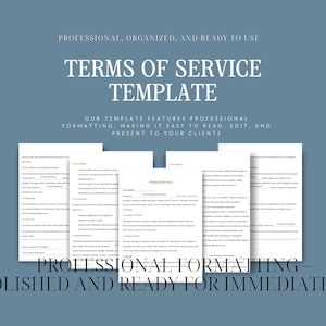 Customizable Terms of Service Template | Legal Terms for Websites and Businesses