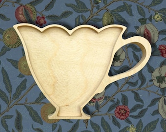 Mosaikram för tekopp | Träunderlag, mosaikmaterial av Sharra Frank