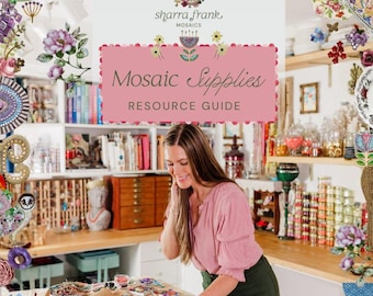 Guía de recursos y suministros para mosaicos en PDF de Sharra
