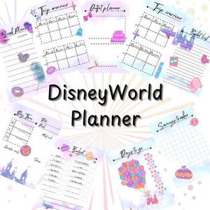 Disney Planner instant download resizable printable digital planning tool for disney vacation