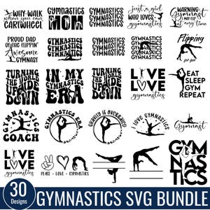 Pacote SVG de Ginástica, Garota de Ginástica Svg, Ginasta Svg, Camiseta de Ginasta Svg, Ginasta Png, Ginástica Cricut, Ginástica Png