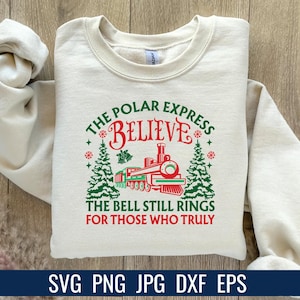 The Polar Express Believe Svg, Believe Polar Express, Farmhouse Xmas, Train Ticket, Xmas Holiday, North Pole, Christmas Express Svg