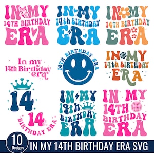 In meinem 14. Geburtstag Era SVG PNG, Birthday Era svg, Mädchen 14. Geburtstag Era, 14