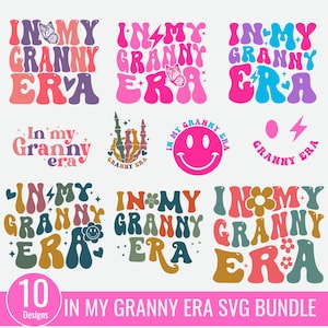 Dans ma grand-mère époque Svg Bundle, Svg grand-mère, conception de chemise grand-mère, Svg maman vie, fichiers grand-mère rétro svg, fichiers svg de coupe Cricut
