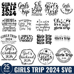 Meisjes reis SVG bundel, meisjes weekend svg, meisjes reis 2024 Svg, Besties reis svg, meisjes vakantie Svg, Girls Night Out svg, road trip svg