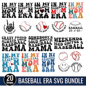 In mijn honkbal moeder tijdperk SVG bundel, honkbal moeder shirt SVG, honkbal moeder SVG, honkbal clipart, honkbal minnaar SVG, moeder tijdperk SVG, cut-bestand Cricut
