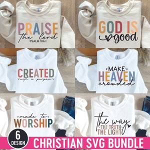 6 christliches SVG-Bundle, religiöses SVG-Bundle, Bibel-Vers-Bundle, Motivationszitate-Svg-Bundle, Glaube svg, Jesus svg, Gott svg