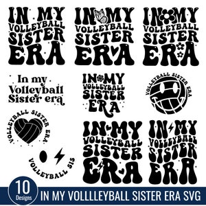 In meinem Schwester-Era-Svg-Bundle, Groovy Letters Basketball Schwester-Shirt-Svg, Beachvolley-Mann-Svg Cricut Sofort-Download