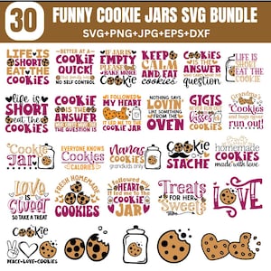Funny Cookie Jar Sayings Svg Bundle, Cookie Jar SVG Bundle, Baking Quotes Svg, Cookie Svg, Kitchen Saying Svg, Candy Jar Svg, Baking Svg