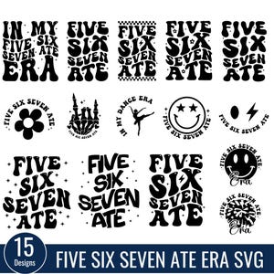 Vijf zes zeven aten Cheer Svg, In My Cheer Era SVG, Cheer Era Svg, Cheer Tshirt Svg, Cheer Mom tijdperk Svg, Cheerleader Tshirt Svg