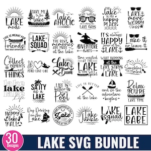 Lake Svg bundel, Lake Life Svg citaten, familie svg, Camping Svg, vakantie svg, grappige citaten svg, Summer Lake Svg, Lake House Svg