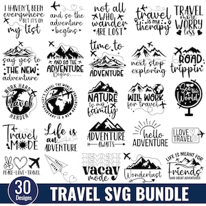 旅行 SVG バンドル、面白い旅行 SVG、旅行 SVG、休暇 SVG、アドベンチャー SVG、旅行クリップアート、アドベンチャー SVG バンドル、cricut 用の SVG ファイル