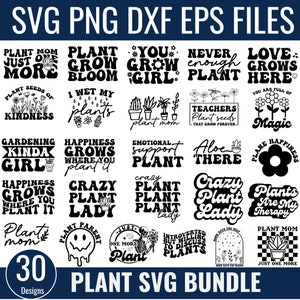 Pflanzensvg-Bundle, Gartensugs-Bundle, Pflanzenzitat-Svg, Zimmerpflanzes-Svg, Pflanzenliebhaber-Svg, Pflanzenmama-Svg, lustiges Pflanzenzitat-Svg, Gartenzitat