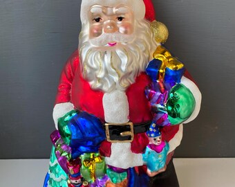 Santa Claus/Christmas bauble/glass Advent vintage XL size rare Advent decoration