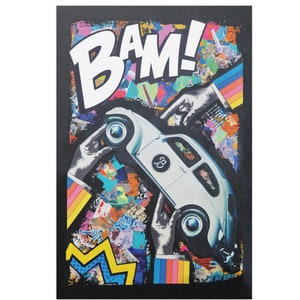 Póster: Estás en buenas manos / Impresión artística en papel semibrillante de 210 g/m² / VW Volkswagen Bug / Herbie / Revista Dynomite