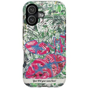 Personalized Pop Art Phone Case: Impact-Resistant MagSafe, Streetwear Aesthetic from TinSnipsBetty - N442