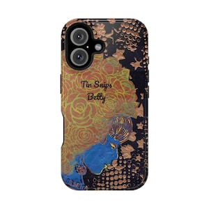 Personalized Pop Art Phone Case: Impact-Resistant MagSafe Streetwear Aesthetic from TinSnipsBetty - N393